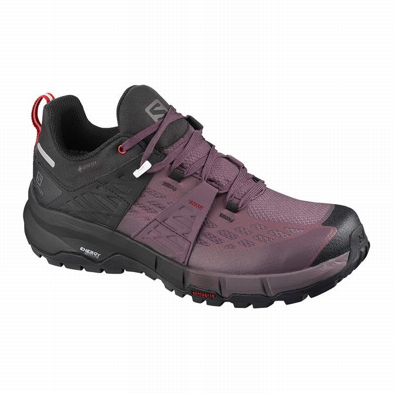 Chaussures De Randonnée Salomon Femme Noir / Rouge - Salomon ODYSSEY GTX W - France (0432-INRAH)